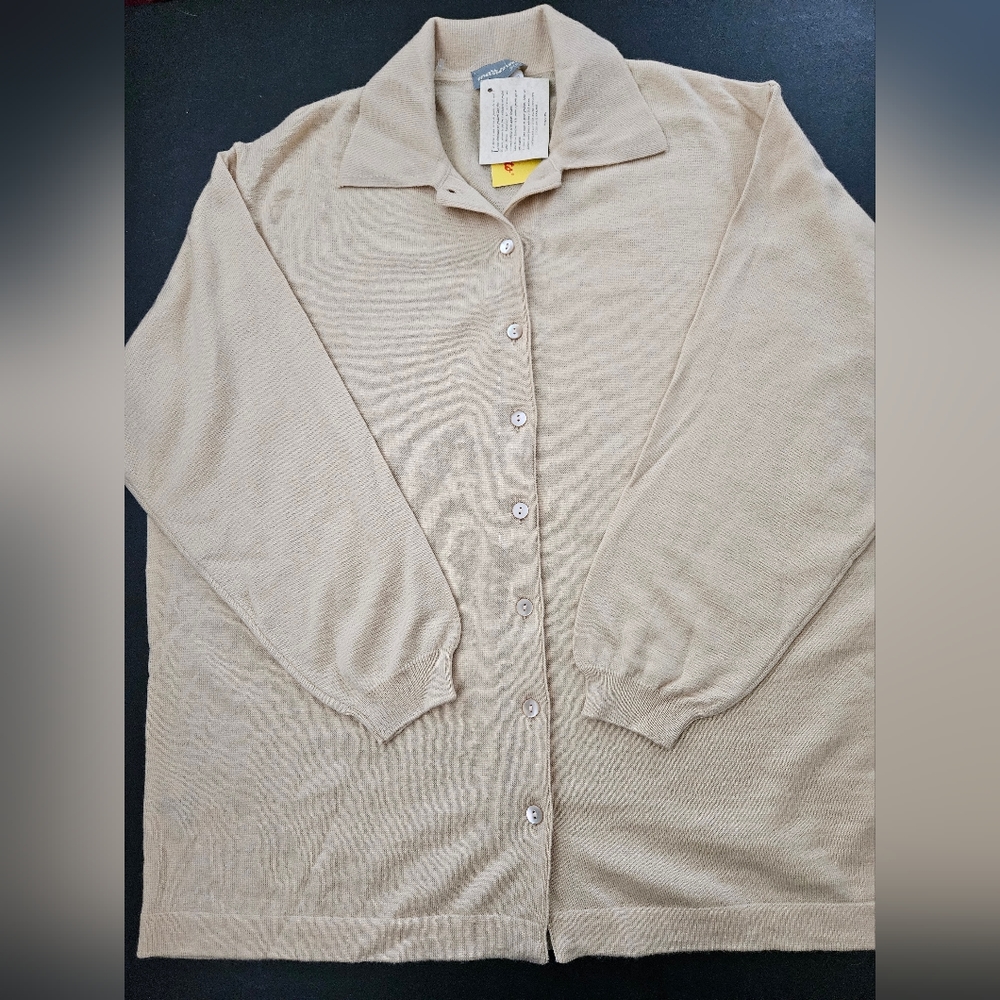 NWT - Italy - Massonetto 100% Extra Fine Merino Wool Cardigan - Vintage